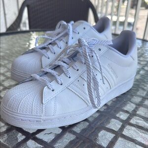 Adidas All White Superstars